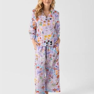 Karen Mabon City of Love Paris Pajama Set Sz Large